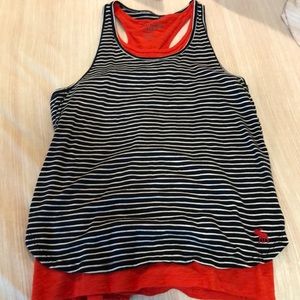 black and red tank top